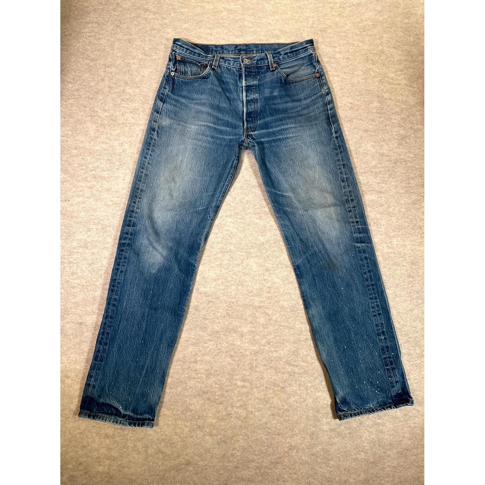 Levi's 501XX Jeans Mens 36x36 Blue Denim Cotton Mid Rise Straight Leg Streetwear
